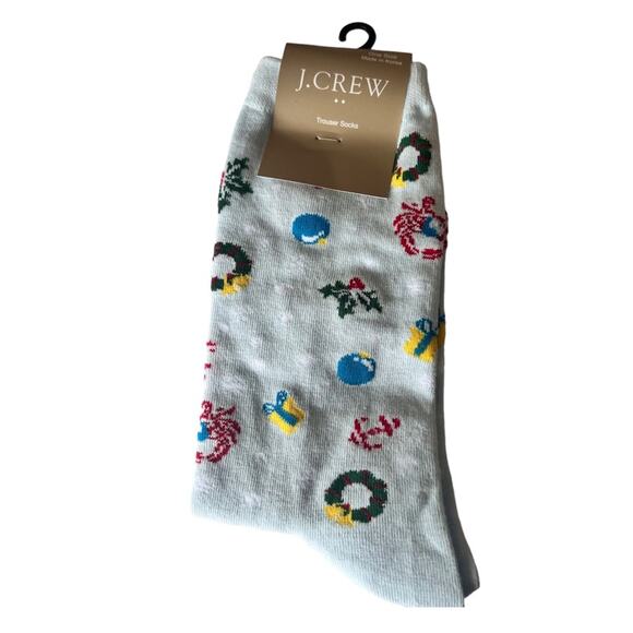 J.Crew Trouser Holiday Style Socks One Size NWT - Picture 1 of 8